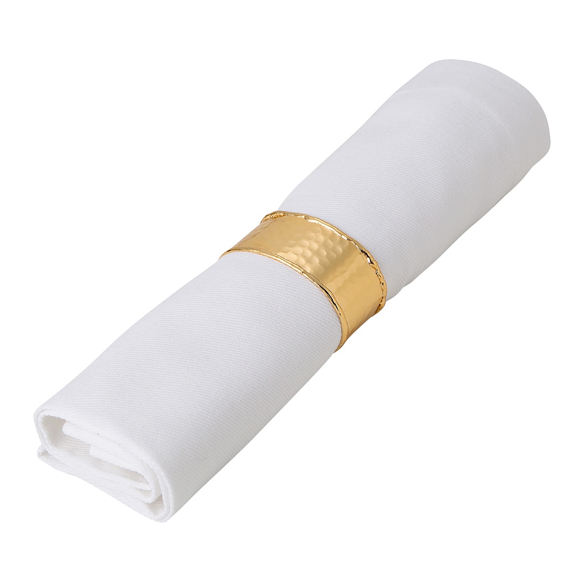 Conjunto de 2 porta-guardanapos martelados Melvin Ouro-2