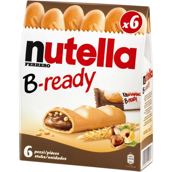 B-ready galletas rellenas de crema de cacao y avellanas paquete 132 g