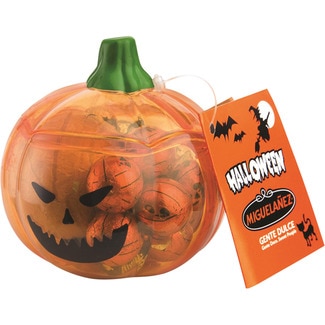 calabaza Halloween transparente con chocolates surtidos unidad 100 g - Miguelañez