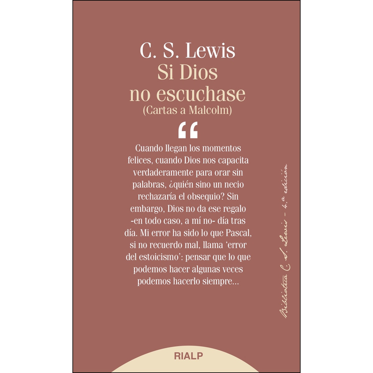 Si Dios no escuchase: Cartas a Malcom (Capa mole) 1