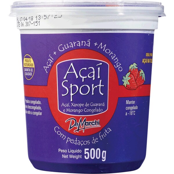 De Marchi Açaí Sport de Morango embalagem 500 g