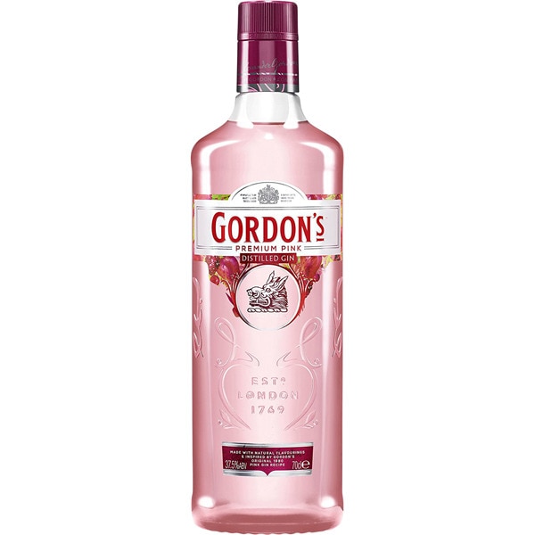 Pink premium ginebra inglesa elaborada con grosellas y frambuesas naturales botella 70 cl