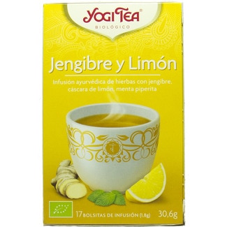 Infusão de Ervas com Gengibre e Limão Biológica embalagem 17 unidades - Yogi Tea