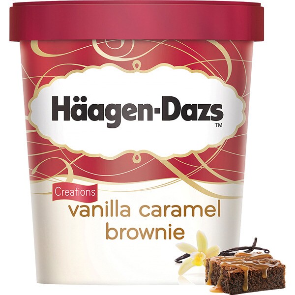 Comprar Vainilla caramel brownie helado sabor brownie de vainilla y