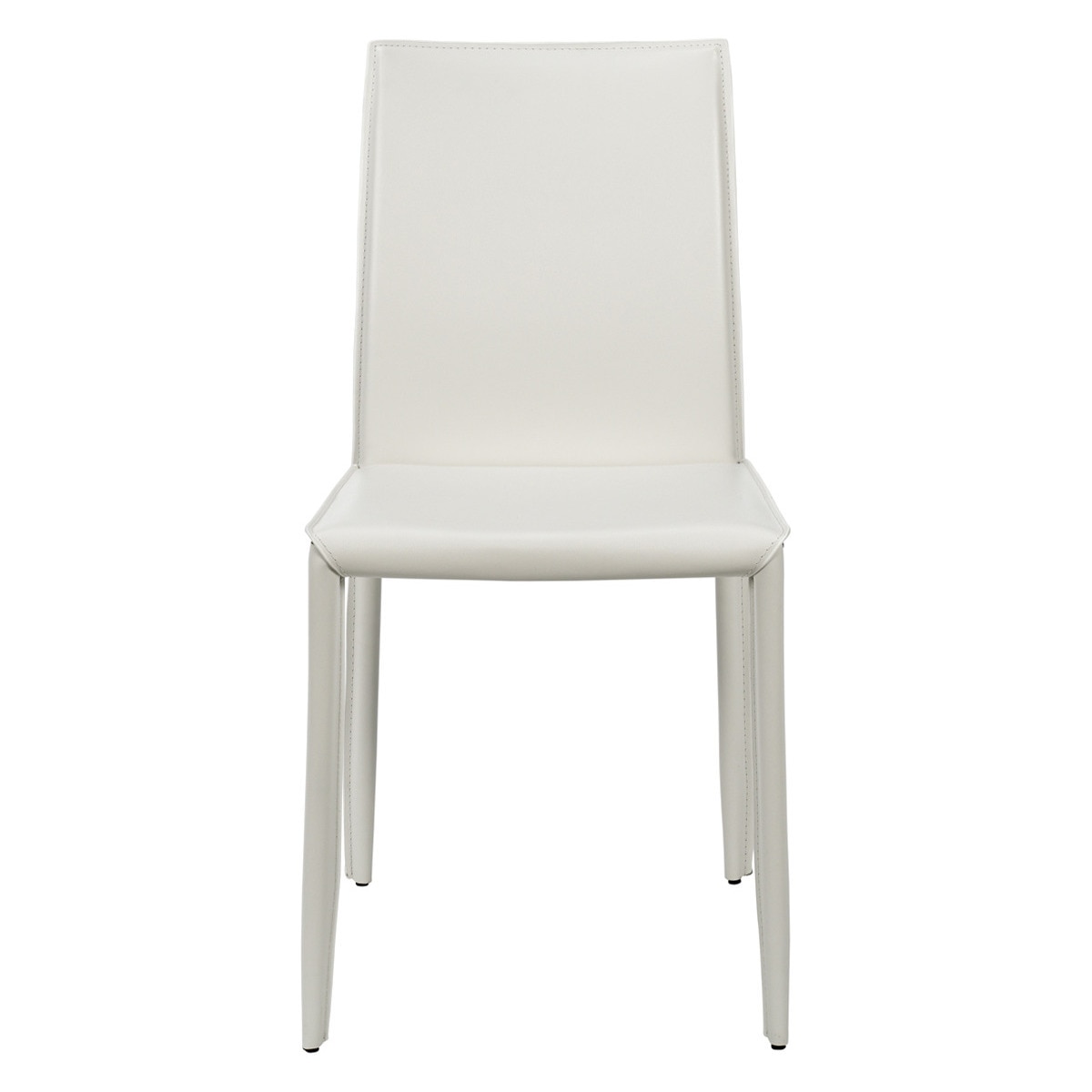 Cadeira de Mesa de Refeições em Pele Regenerada Andrew Branco-2