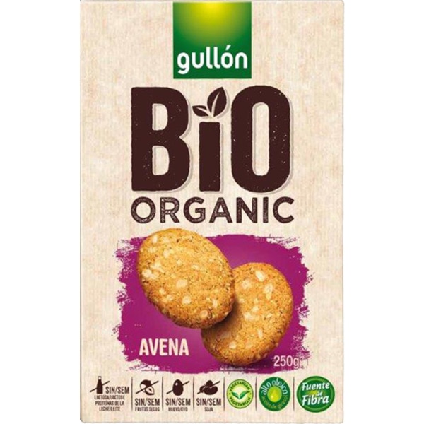 Bolachas de Aveia Biológicas sem Lactose embalagem 250 g