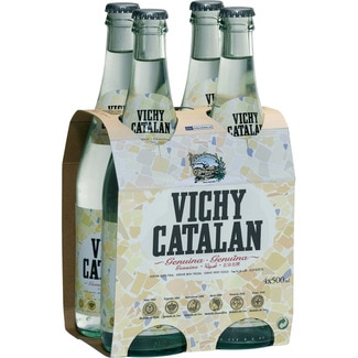 agua mineral con gas pack 4 botellas 50 cl (envase de vidrio) - Vichy Catalan