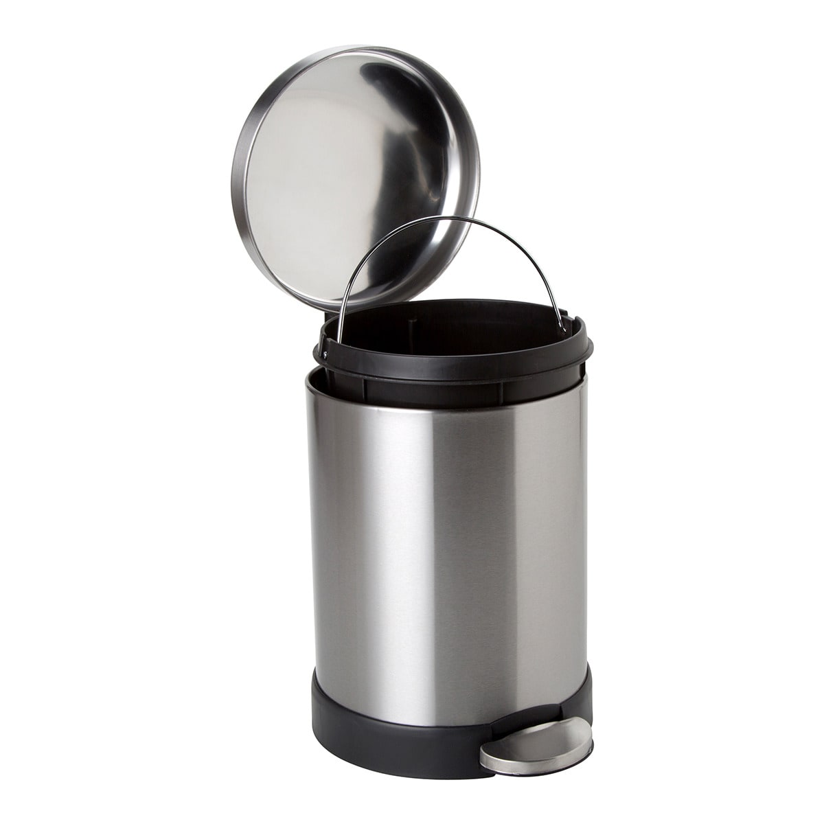 Balde do Lixo de Casa de Banho com Pedal 5L Aço-2