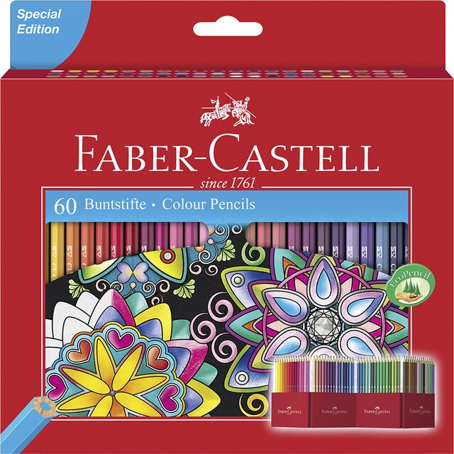 Imagem 0 de Estojo Faber Castell com 60 Lápis Cores Sortidas