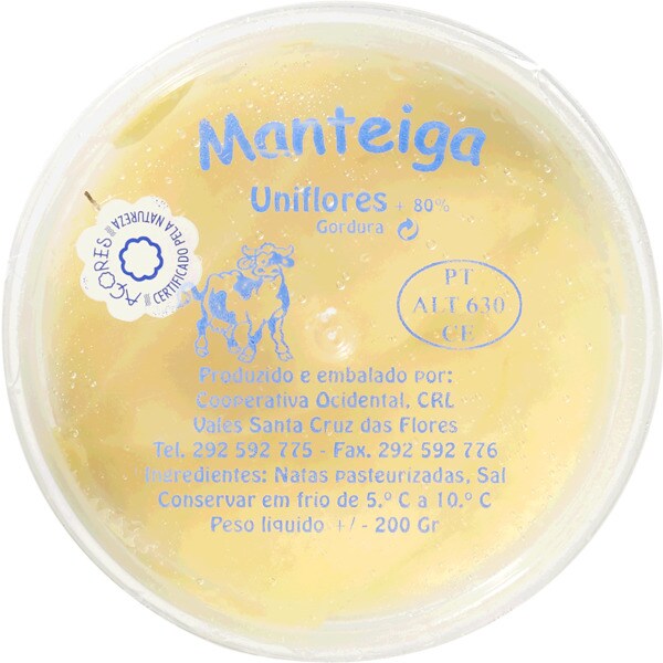 Uniflores Manteiga Artesanal embalagem 200 g