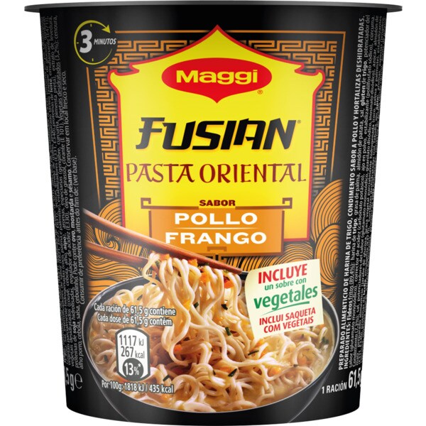 Nestlé Maggi Noodes Cup Pasta Oriental de Frango embalagem 61,5 g