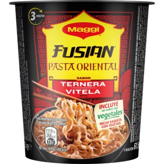 Nestlé Maggi Noodes Cup Pasta Oriental de Vitela embalagem 61,5 g