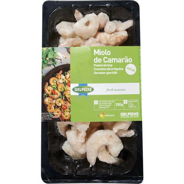 Gelpeixe Miolo de Camarão 40-60 embalagem 250 g