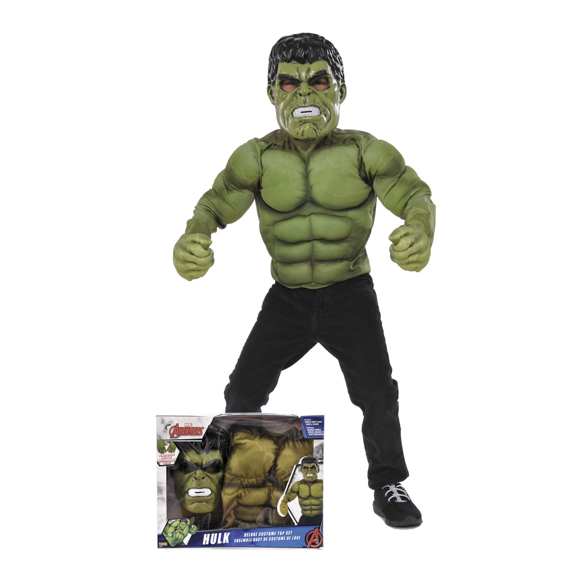 Disfraz infantil en caja Hulk Los Vengadores Rubies