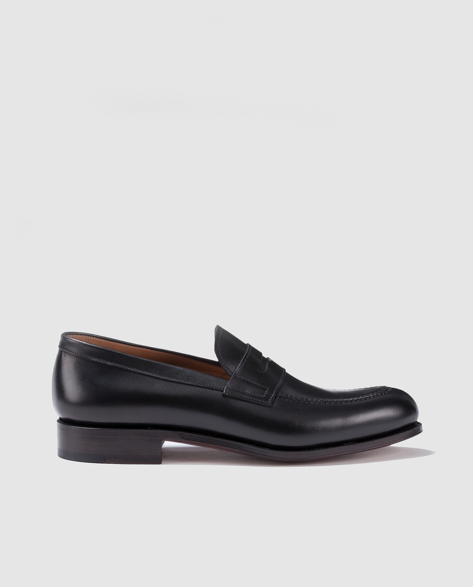 Mocassins de homem Carmina s em pele pretos Preto-1