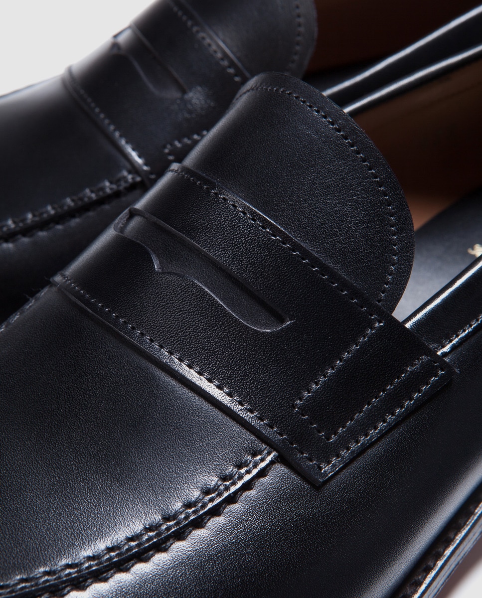 Mocassins de homem Carmina s em pele pretos Preto-5