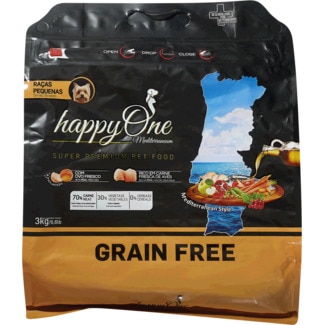 Ração para Cão Raças Pequenas Mediterrâneo sem Glúten embalagem 3 kg - Happyone