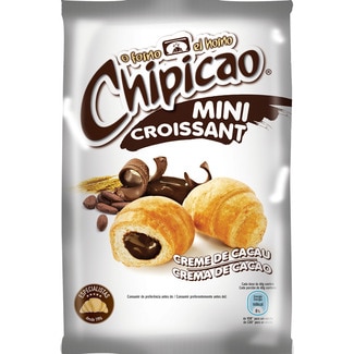 Croissants Recheados com Chocolate embalagem 80 g - Chipicao Mini