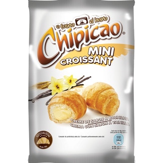 Croissants Recheados com Creme de Baunilha embalagem 80 g - Chipicao Mini
