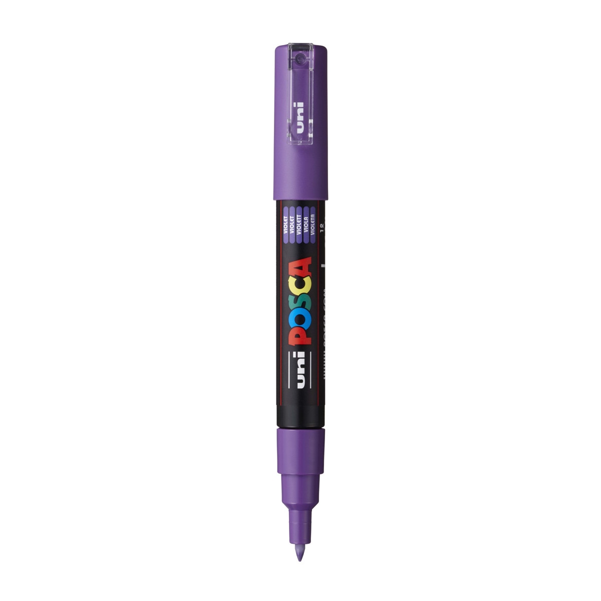 Imagen 0 de Marcador De Pintura Base Uni Posca Al Agua 0,7 Mm. Violeta