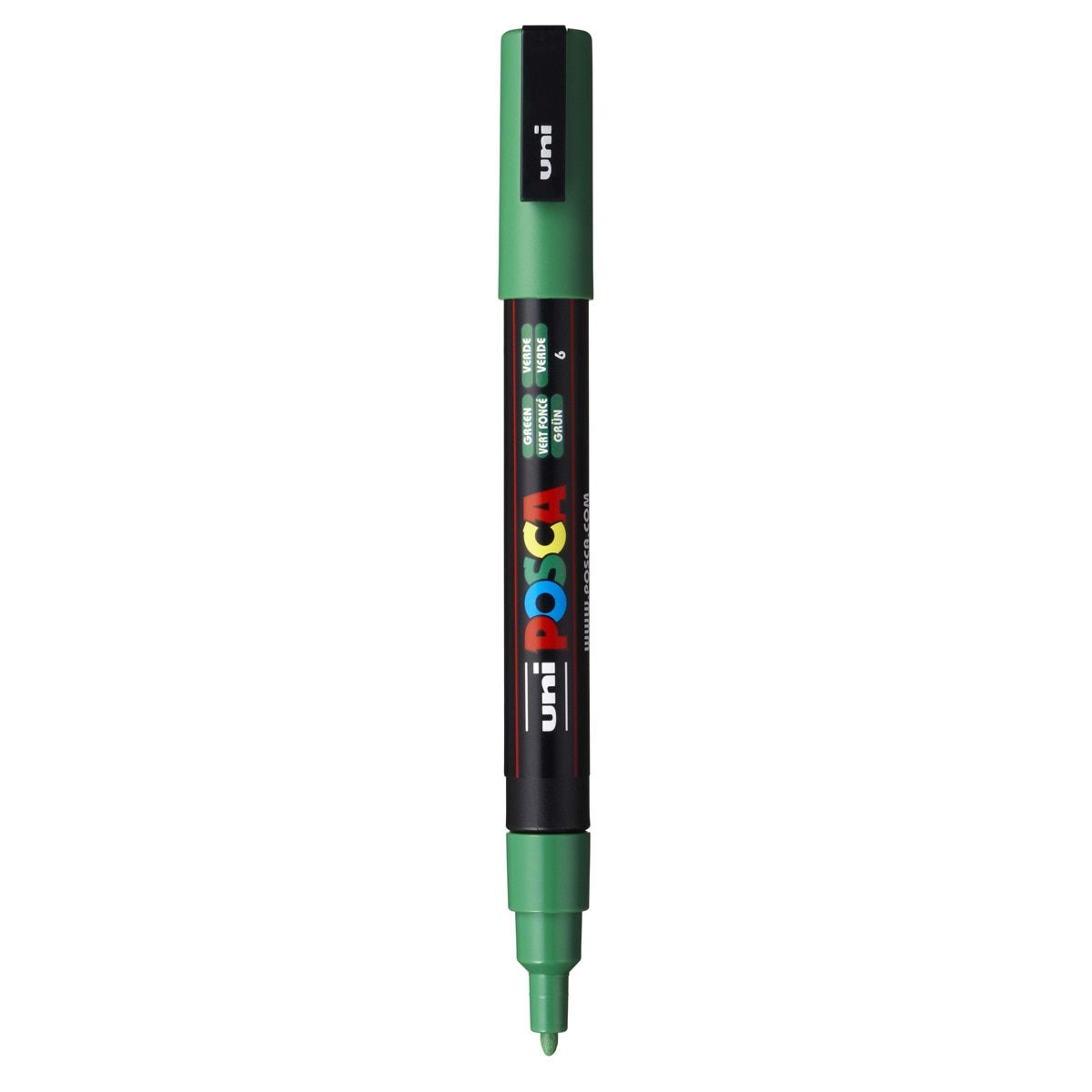 Imagen 0 de Marcador De Pintura Base Uni Posca Al Agua 0,9-1,3 Mm. Verde