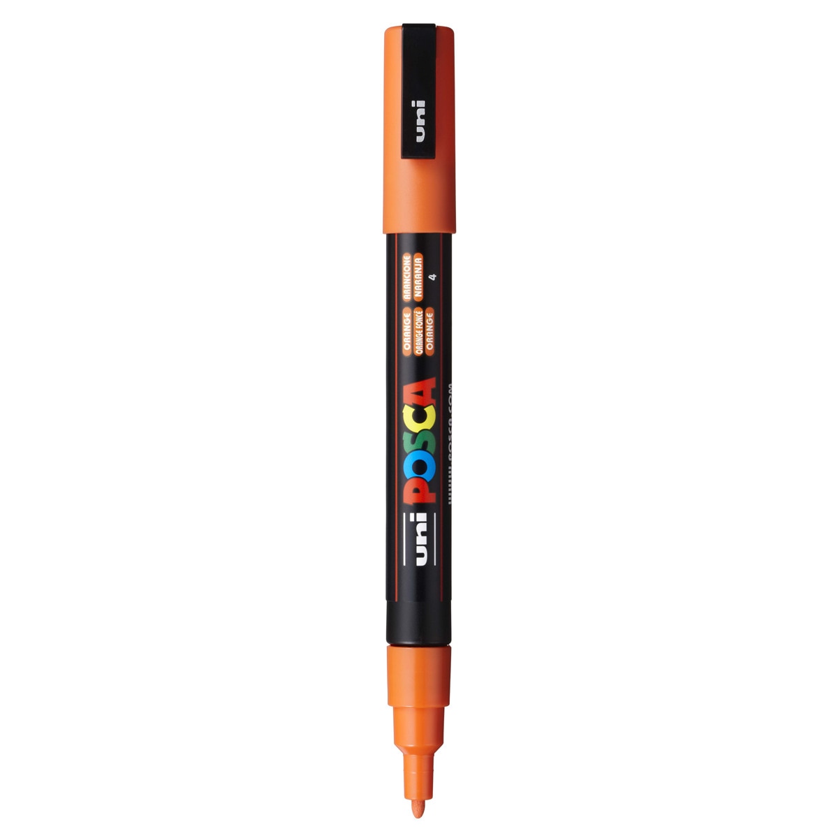Imagen 0 de Marcador De Pintura Base Uni Posca Al Agua 0,9-1,3 Mm. Naranja
