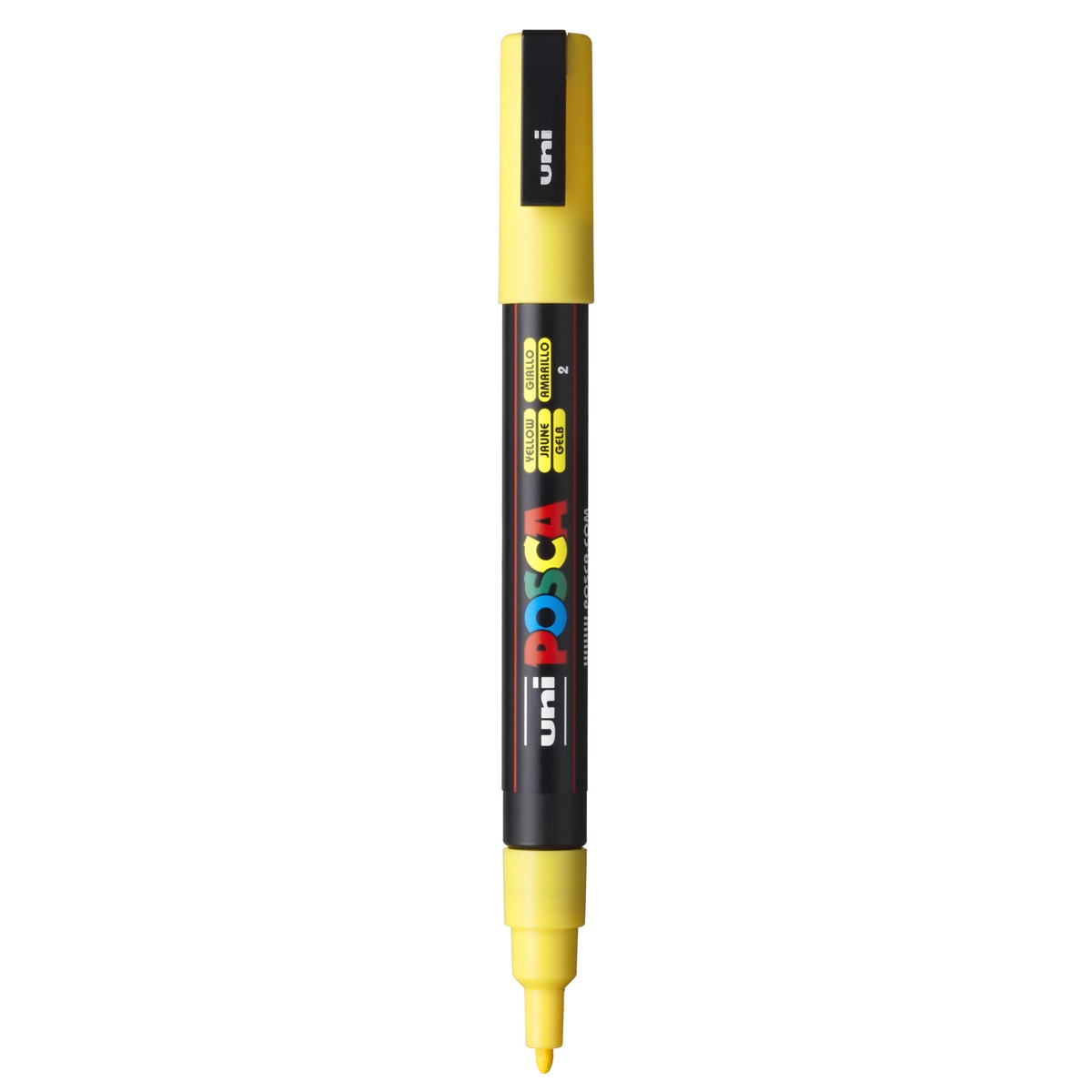 Imagen 0 de Marcador De Pintura Base Uni Posca Al Agua 0,9-1,3 Mm. Amarillo