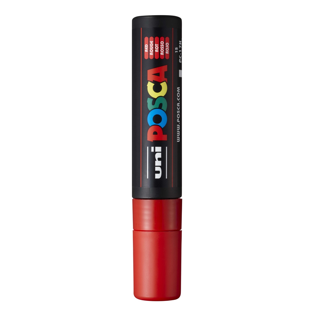 Marcador De Pintura Base Uni Posca Al Agua 15 Mm. Rojo Rojo-2