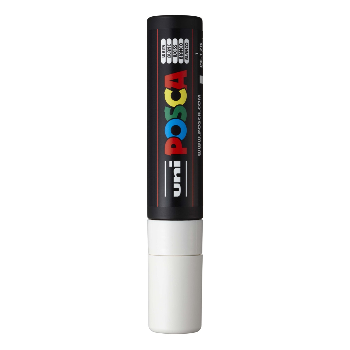 Marcador De Pintura Base Uni Posca Al Agua 15 Mm. Blanco Blanco-2