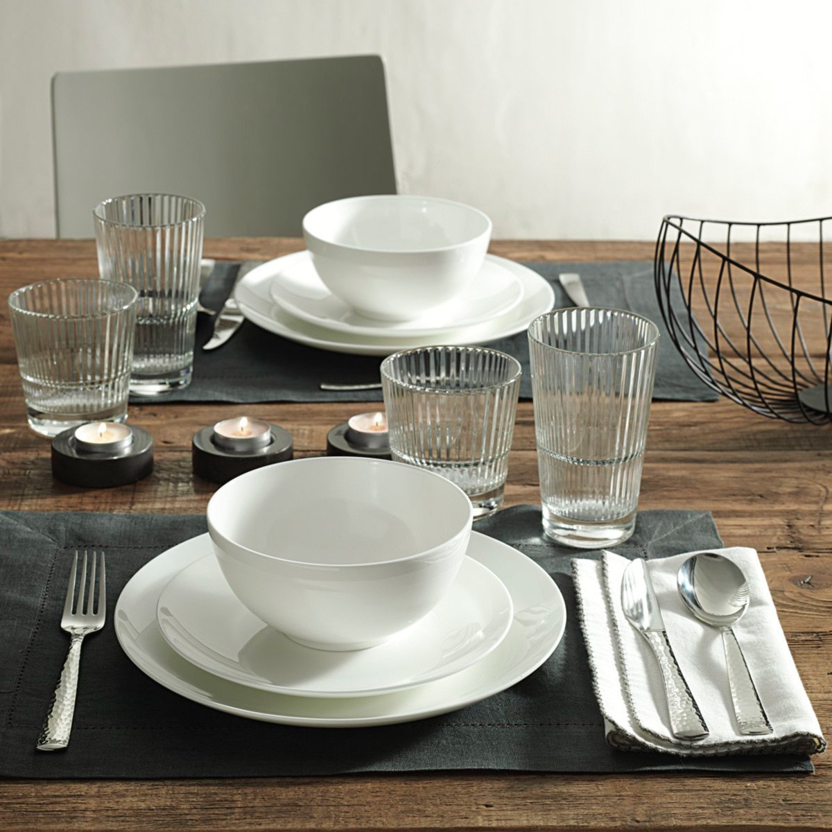 Vajilla por piezas redondas Bone China Essential El Corte Inglés Blanco-5