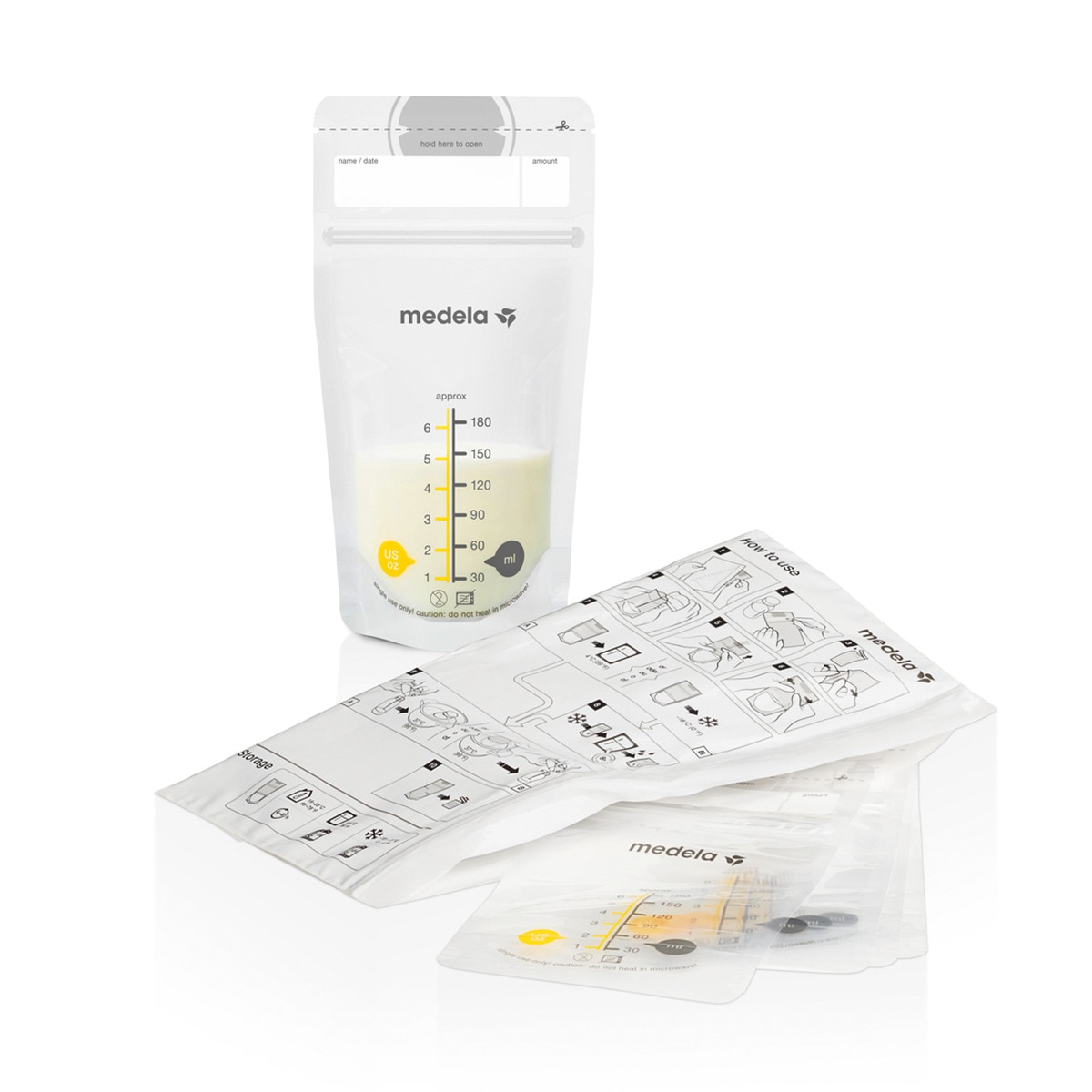 Bolsas de Armazenamento Medela para Leite Materno (25 unid.) transparentes Transparente-4