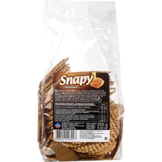 Bolachas Wafer de Caramelo embalagem 250 g - Snapy
