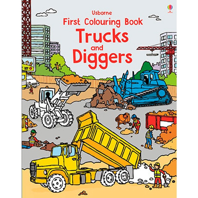 Imagen 0 de Trucks and diggers first colouring book