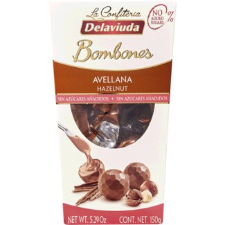 Delaviuda Bombons de Avelã sem Açúcar embalagem 150 g