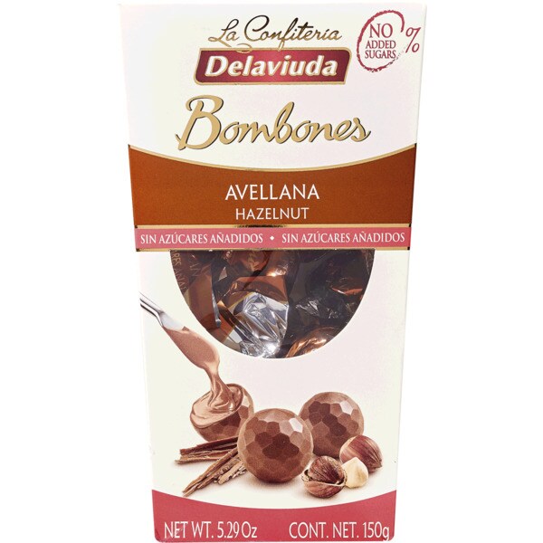 Delaviuda Bombons de Avelã sem Açúcar embalagem 150 g