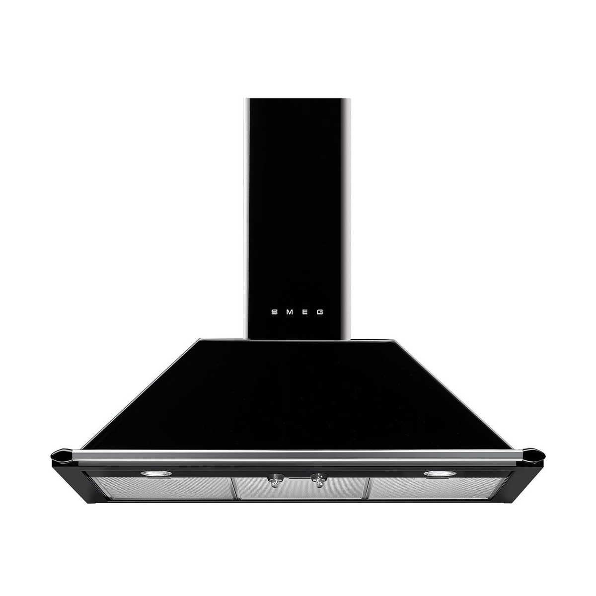 Imagem 0 de Exaustor de Parede Smeg Trapézio Victoria KT90BLE com 4 Velocidades e de 90 cm - Preto
