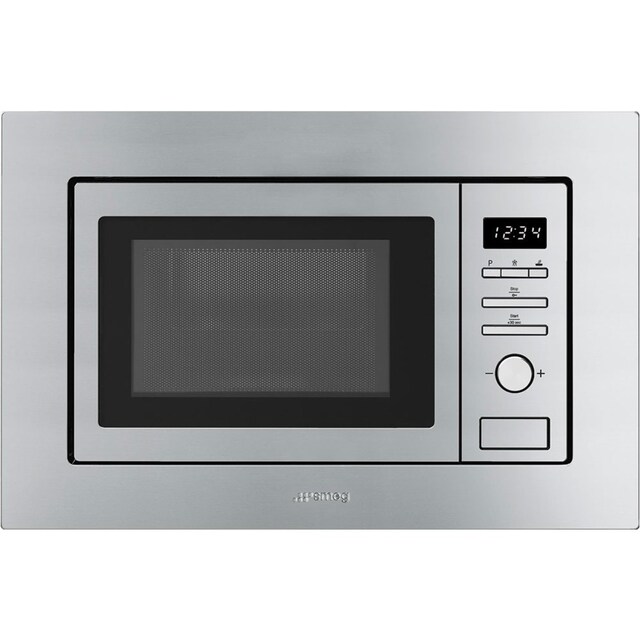Imagem 0 de Micro-ondas com Grill Encastrável Smeg Universal FMI020X de 800 W e de  20 Litros - Aço Inox