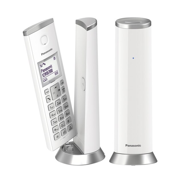 Imagen 0 de Teléfono Duo inalámbrico Panasonic KX-TGK212SPW blanco diseño vertical