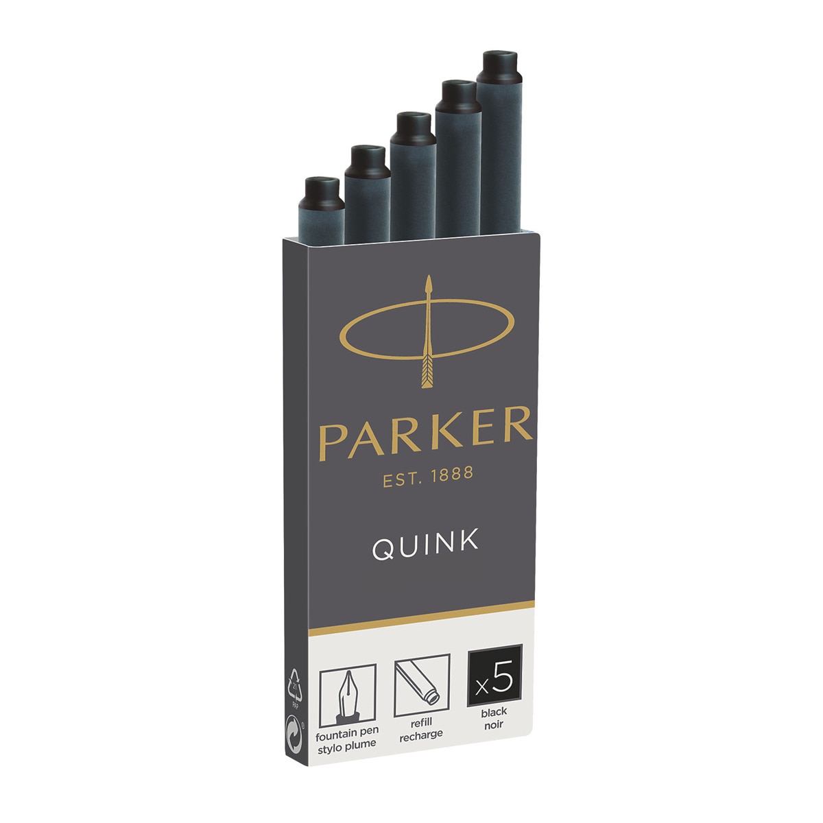 Cartuchos Longos Parker Pretos Preto-1