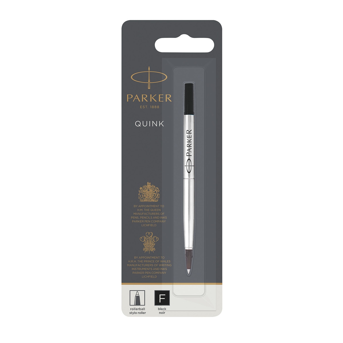 Recarga de Caneta Rollerball Parker Preta Preto-1
