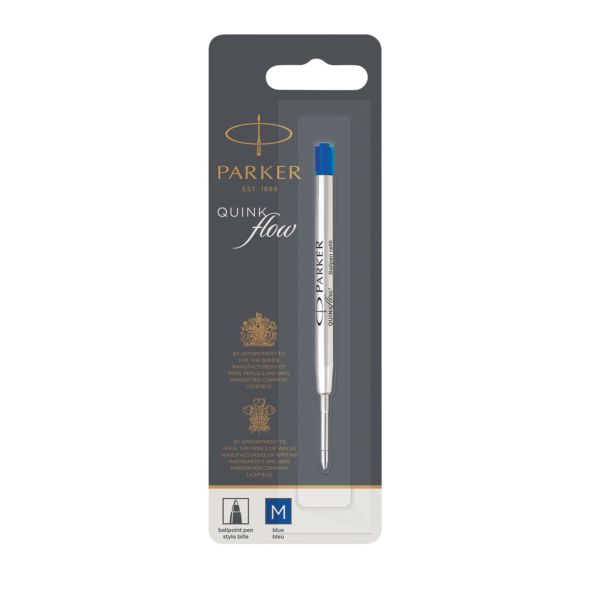 Recarga de Caneta Esferográfica Quinkflow Parker Azul Azul-1