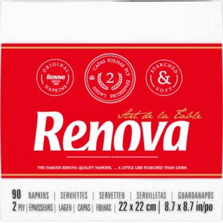 Guardanapos Branco Pequenos 90 unidades - Renova