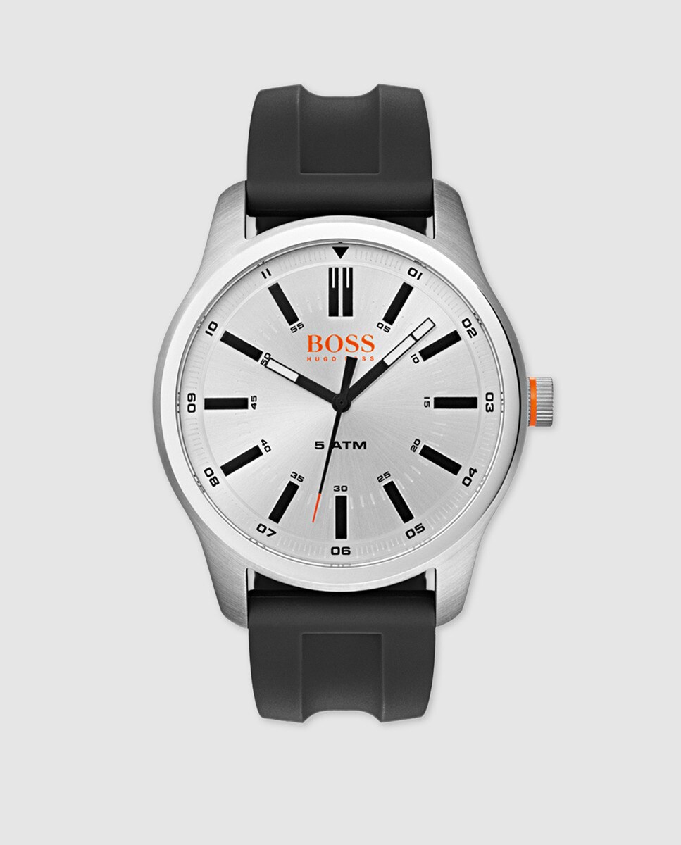 Boss Orange - Reloj De Hombre 1550043 De Silicona Negra