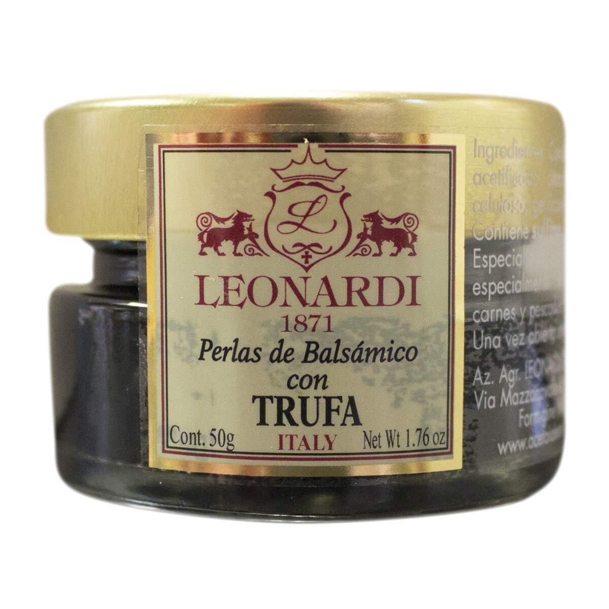 Perles de vinaigre balsamique blanc arôme truffe Leonardi