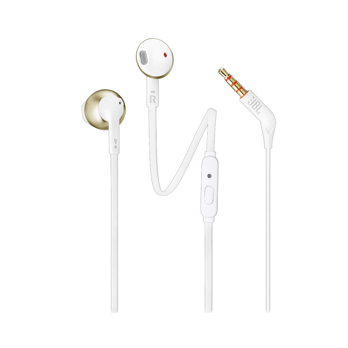 Auriculares JBL T205 com Microfone - Branco Dourado / Branco-1
