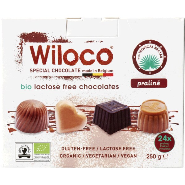 Wiloco Bombons Sortidos Praliné Vegan sem Lactose e Glúten Biológico embalagem 250 g