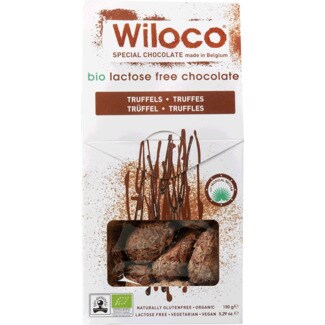 Wiloco Trufas de Chocolate Vegan sem Lactose e Glúten Biológico embalagem 150 g