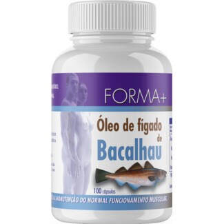 Cem Porcento Óleo de Fígado de Bacalhau embalagem 100 capsulas