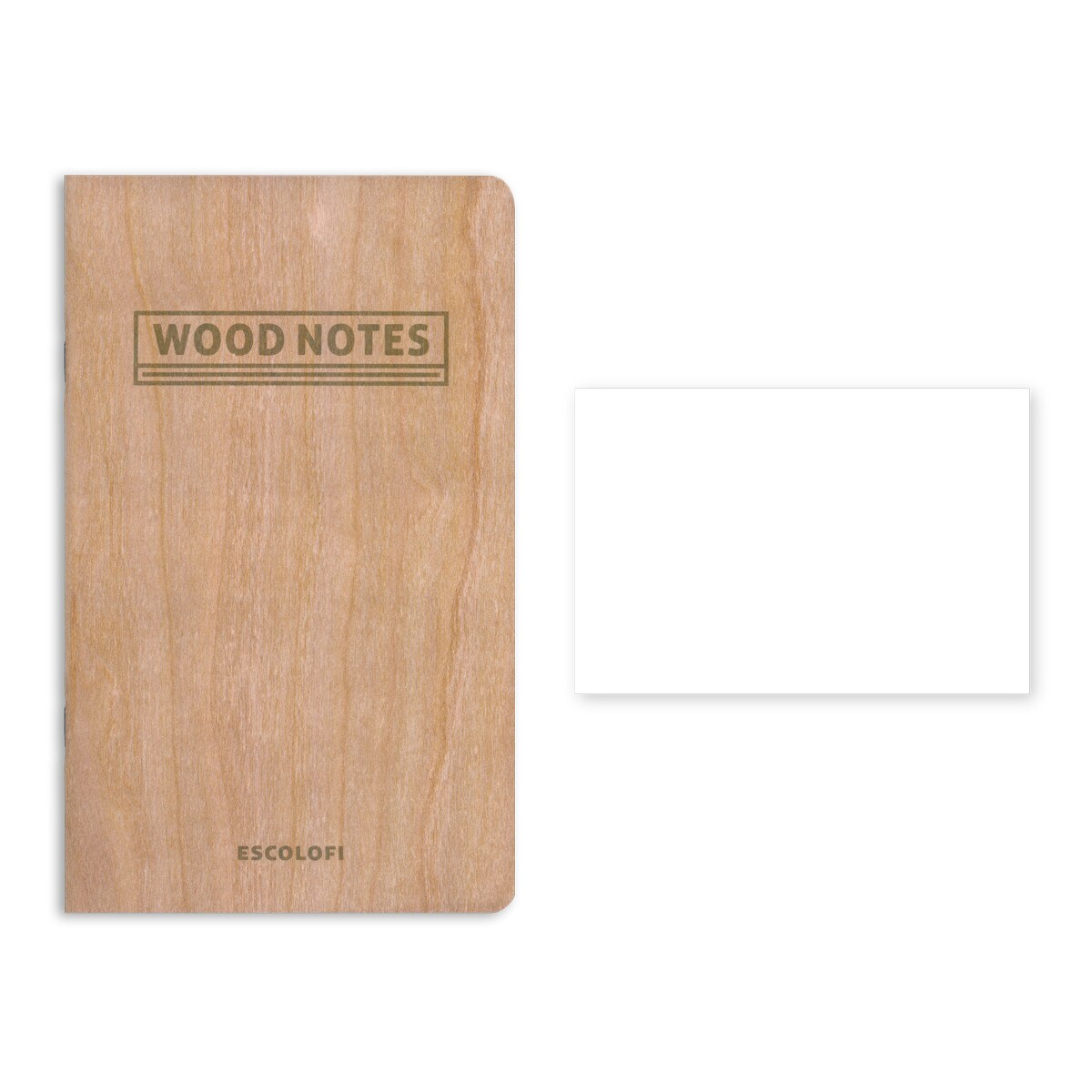 Libreta Grapada Wood Notes 130X210 40 Hojas 90 Gr Escolofi Liso Marrón-2