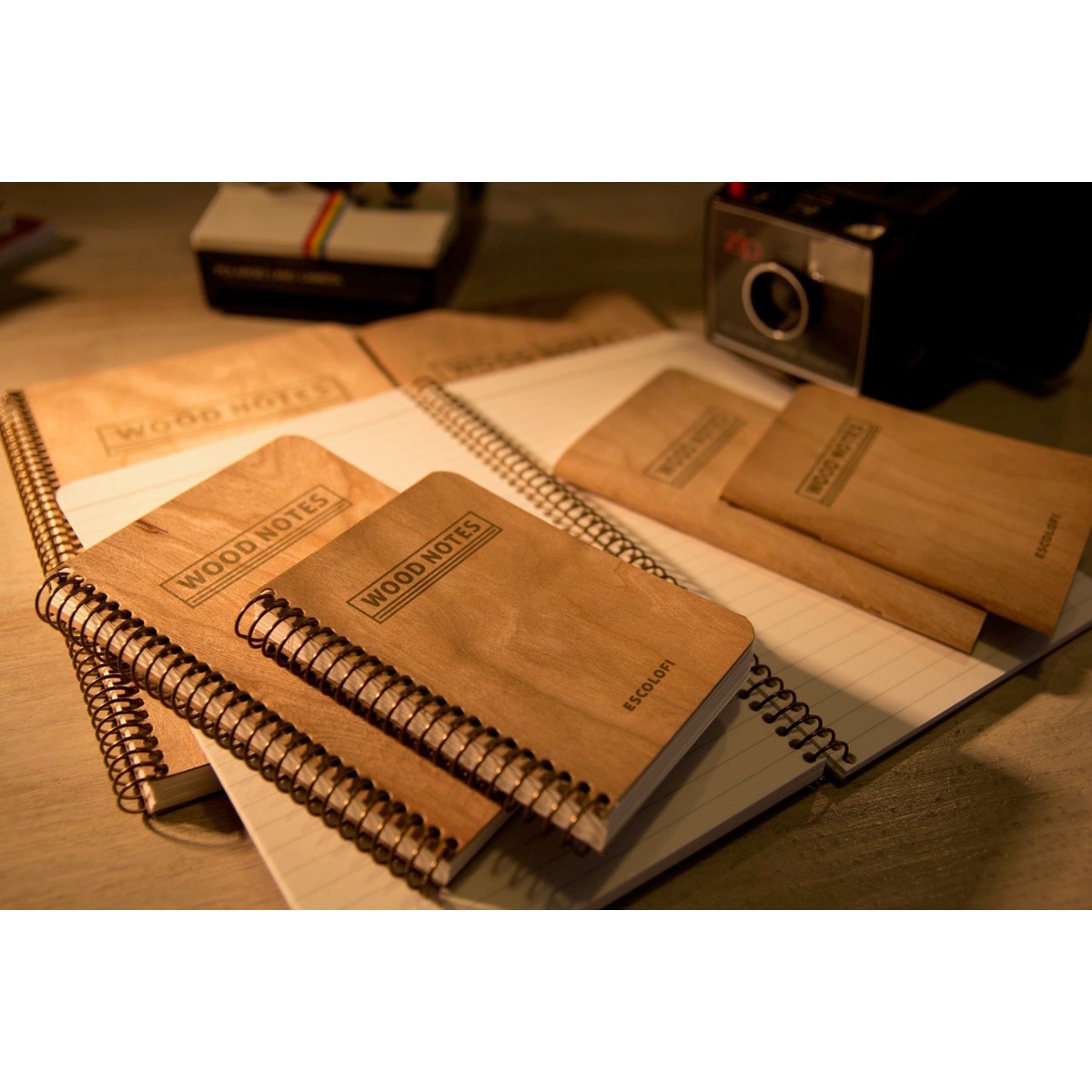 Libreta Grapada Wood Notes 130X210 40 Hojas 90 Gr Escolofi Liso Marrón-4